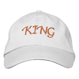 Stickhut, King Text Name Cap Bestickte Baseballkappe