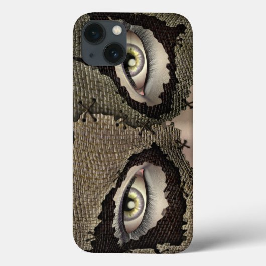 Stickig Burlap Sack Masken Weibchen Augen Case-Mate iPhone Hülle (Rückseite)