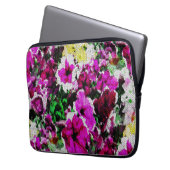 Stickige Stiefmütterchen... Laptopschutzhülle (Vorderseite Links)