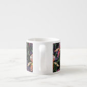 Stickiger Schädel: gotisch-orchid Muster Espressotasse (Rückseite)