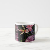 Stickiger Schädel: gotisch-orchid Muster Espressotasse (Vorderseite Rechts)