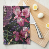 Stickiger Schädel: gotisch-orchid Muster Geschirrtuch (Viertel Falte)