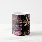 Stickiger Schädel: gotisch-orchid Muster Kaffeetasse (Mittel)