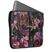 Stickiger Schädel: gotisch-orchid Muster Laptopschutzhülle (Vorne Rechts)
