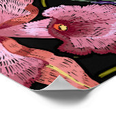 Stickiger Schädel: gotisch-orchid Muster Poster (Ecke)