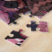 Stickiger Schädel: gotisch-orchid Muster Puzzle (Seite)