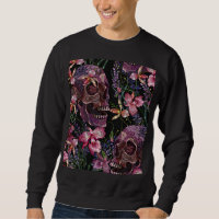 Stickiger Schädel: gotisch-orchid Muster