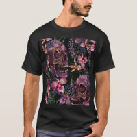 Stickiger Schädel: gotisch-orchid Muster