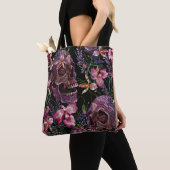 Stickiger Schädel: gotisch-orchid Muster Tasche (Von Nahem)