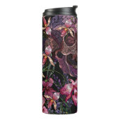 Stickiger Schädel: gotisch-orchid Muster Thermosbecher (Nach links gedreht)