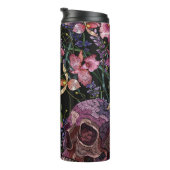 Stickiger Schädel: gotisch-orchid Muster Thermosbecher (Nach rechts gedreht)