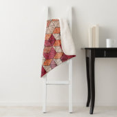 Stickiges Patchwork nahtlos. Bohemisch. Sherpadecke (Beispiel)