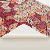 Stickiges Patchwork nahtlos. Bohemisch. Sherpadecke (3/4)