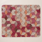 Stickiges Patchwork nahtlos. Bohemisch. Sherpadecke (Vorderseite (Horizontal))