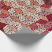 Stickiges Patchwork nahtlos Muster. Bohemisch.  Geschenkpapier (Ecke)