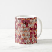 Stickiges Patchwork nahtlos Muster. Bohemisch.  Kaffeetasse (VorderseiteRechts)