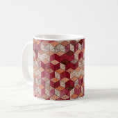 Stickiges Patchwork nahtlos Muster. Bohemisch.  Kaffeetasse (Vorderseite Links)