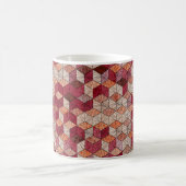 Stickiges Patchwork nahtlos Muster. Bohemisch.  Kaffeetasse (Mittel)