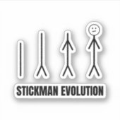 Stickman-Evolution Aufkleber (Vorderseite)