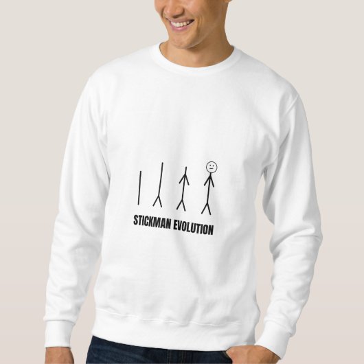 Stickman-Evolution Sweatshirt (Vorderseite)