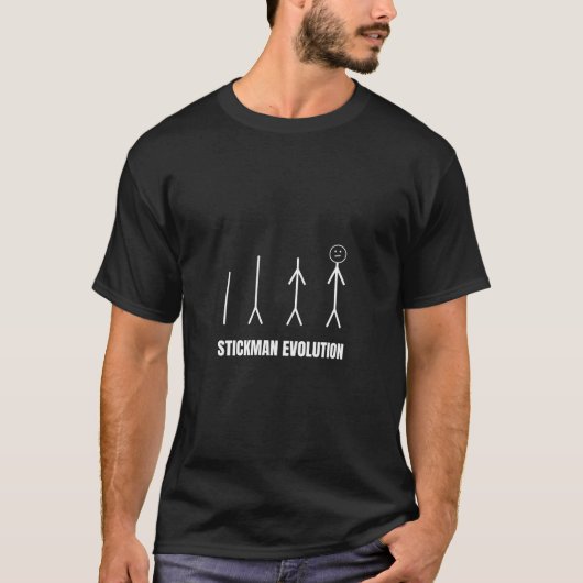 Stickman-Evolution T-Shirt (Vorderseite)
