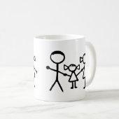 Stickman Familie Kaffeetasse (VorderseiteRechts)