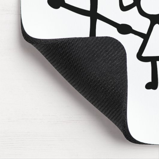 Stickman Familie Mousepad (Ecke)