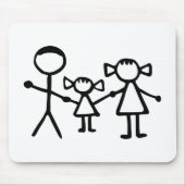 Stickman Familie Mousepad (Vorne)