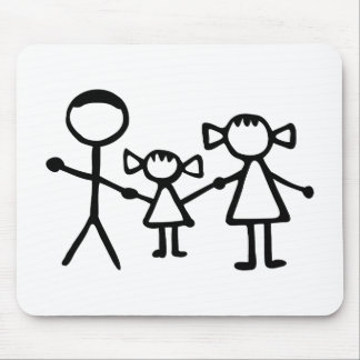 Stickman Familie Mousepad