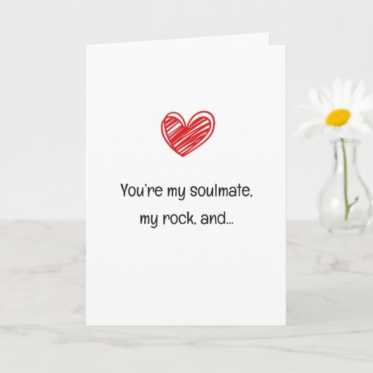 Stickman Funny Modern Spider Joke Valentinstag Karte (Kleine Pflanze)