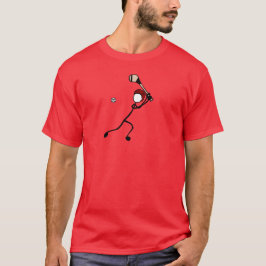 Stickman Hurling Color Anpassen mit eigenem Schrei T-Shirt
