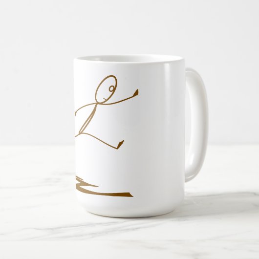 Stickman Jumping-Tasse Kaffeetasse (VorderseiteRechts)
