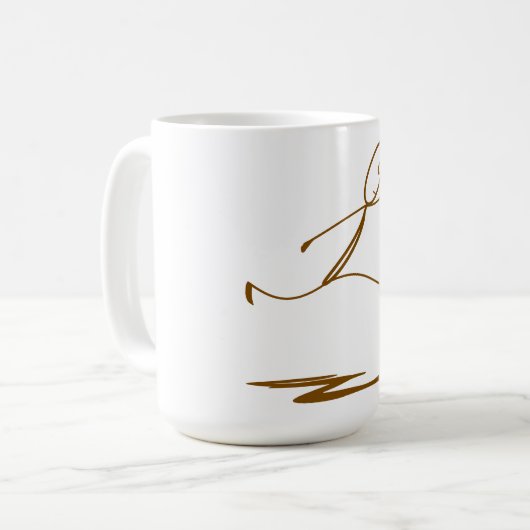 Stickman Jumping-Tasse Kaffeetasse (Vorderseite Links)
