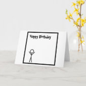 Stickman Karte (Gelbe Blume)