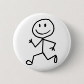Stickman Läufer Button (Vorderseite)