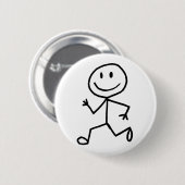 Stickman Läufer Button (Vorne & Hinten)