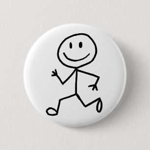 Stickman Läufer Button