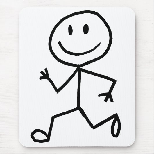 Stickman Läufer Mousepad (Vorne)
