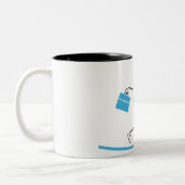 Stickman Mitarbeiter Walking Design Tasse (Links)