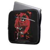 Stickman Samurai Laptopschutzhülle (Vorderseite Links)