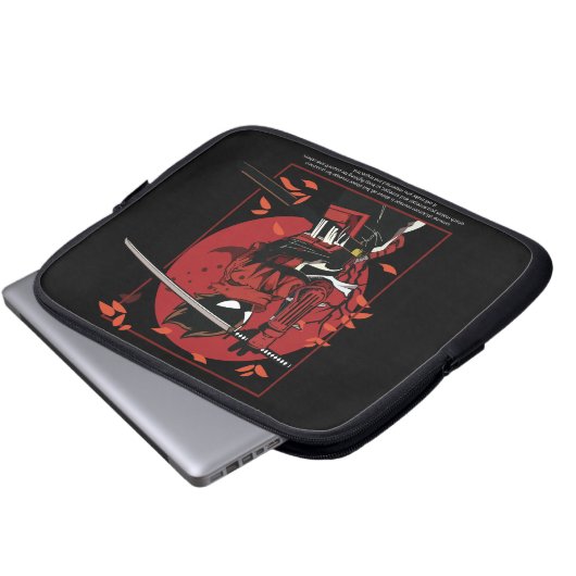 Stickman Samurai Laptopschutzhülle (Vorne Knopf)