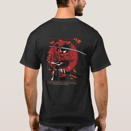 Stickman Samurai T-Shirt (Rückseite)