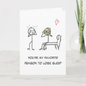 Stickman Spaß Zitat Gesichtsfeuer Valentinstag Karte (Vorderseite)