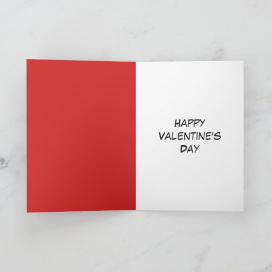 Stickman Spaß Zitat Gesichtsfeuer Valentinstag Karte (Innenseite)