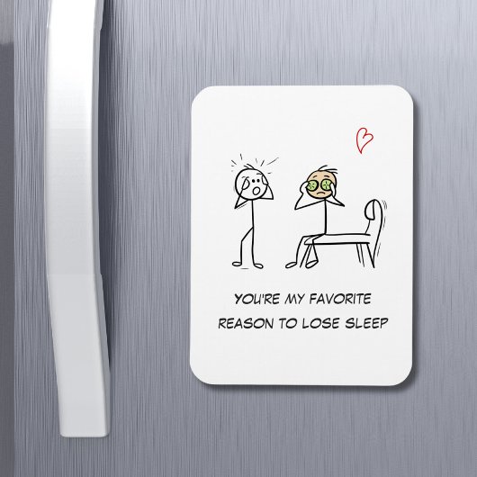 Stickman Spaß Zitat Gesichtsfeuer Valentinstag Magnet