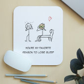 Stickman Spaß Zitat Gesichtsfeuer Valentinstag Mousepad