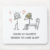 Stickman Spaß Zitat Romantischer lustiger Valentin Mousepad (Vorne)