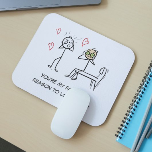 Stickman Spaß Zitat Romantischer lustiger Valentin Mousepad