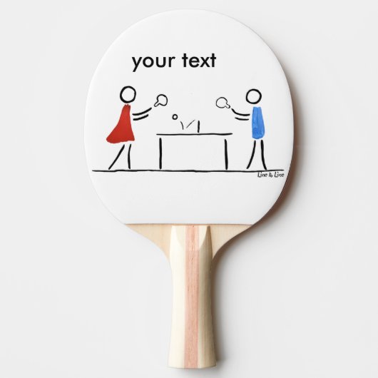 stickman stickwoman stickdog stickcat tischtennis schläger (Vorderseite)