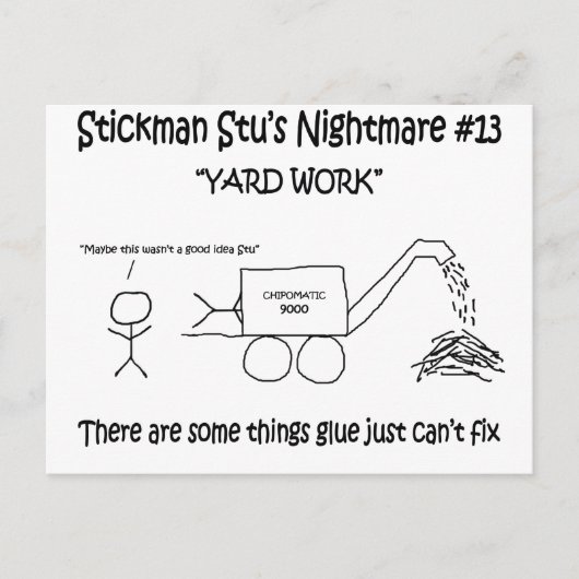 Stickman Stu Nightmare #13 Postkarte (Vorderseite)